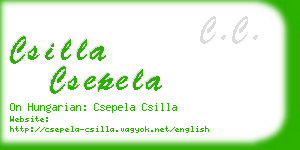 csilla csepela business card